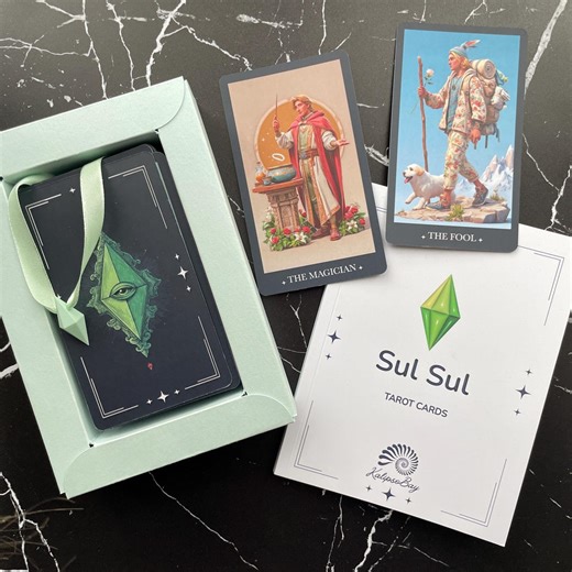 Sul Sul Tarot Deck – Sims Inspired, 78-card Set With Guidebook and Plumbob - Etsy