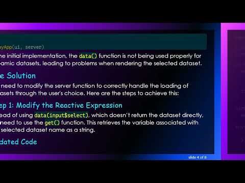 How to Load and Render Non-Base R Datasets in Shiny Applications