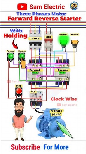 Contactor Holding Connection l Forward Reverse Connection l #shorts #short #shortsfeed #wiring