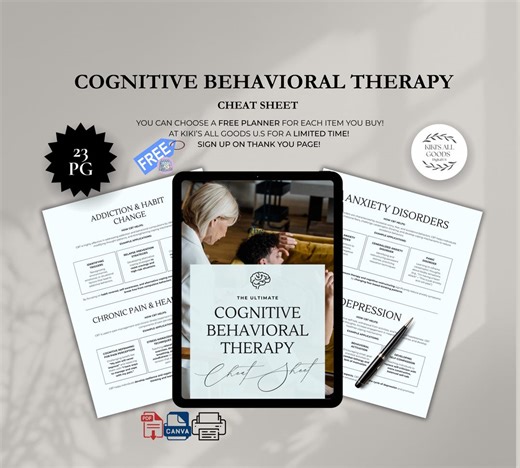 CBT Cheat Sheet: Cognitive Behavioral Therapy Guide, Digital PDF - Etsy Canada