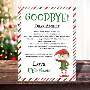 EDITABLE Elf Goodbye Letter, Elf Letters, Elf Departure Letter, Elf Letter Template, Letter From Elf, Elf Printable, Elf Notes, Elf Kits - Etsy