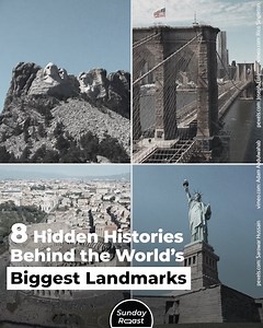 4.2K reactions · 1.4K shares | The Eiffel Tower, the Colosseum, the Statue of Liberty… All these monuments are so iconic that they often represent the countries where they’re located. But these and other famous landmarks also have their secrets. Did you know there’s a secret room inside Mount Rushmore? What about the wine cellars in the Brooklyn Bridge? Here are some historical facts that will make you see familiar places in a new light. | Sunday Roast | Facebook