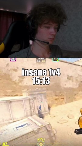 insane 1v4 clutch on 15:13 (settings->telegram channel in bio) #cs #fyp