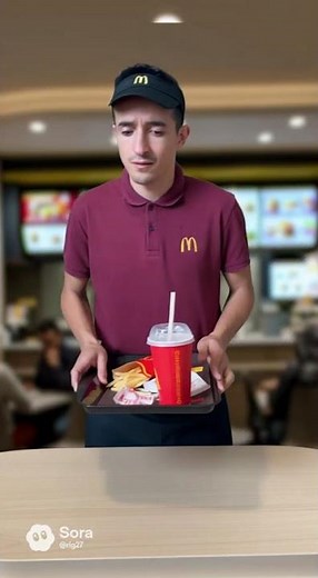Tibo travaille au McDo ! 🍟 #ia #tiboinshape #funny #humor