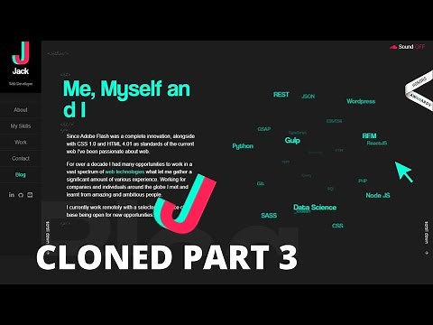 Create Jacek Jeznack portfolio website with HTML CSS and JS | Part 3