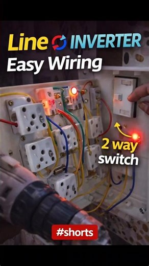 How To Make Line + Inverter Changeover Board | 2 Way Switch Wiring Hindi 💡 Shan Tech SKB #shorts