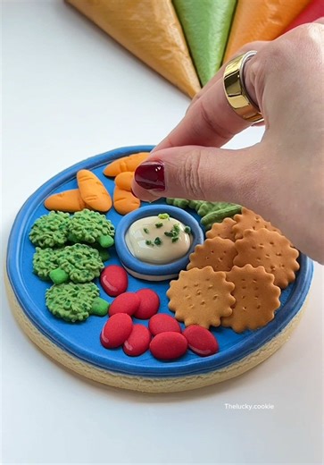 Veggie Platter Cookie😋 recipes in bio #cookiedecorating #oddlysatisfying #asmr