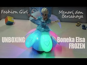 Yuk menari bersama Elsa | UNBOXING mainan boneka frozen, review frozen elsa menari, lampunya cantik