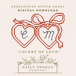 Tableau PDF personnalisable avec broderie médaillon amour - Mariage coeur Saint Valentin DIY (téléchargement numérique) - Etsy France