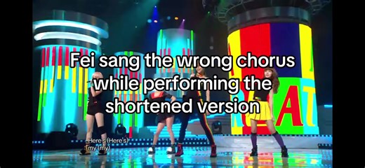 Fei's Live Performance Mistake During Miss A's Song