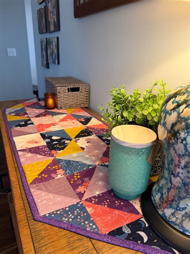 Handmade Bright Celestial Floral Quilted Table Runner | Colorful Farmhouse Table Decor | Cottagecore Spring Summer - Etsy