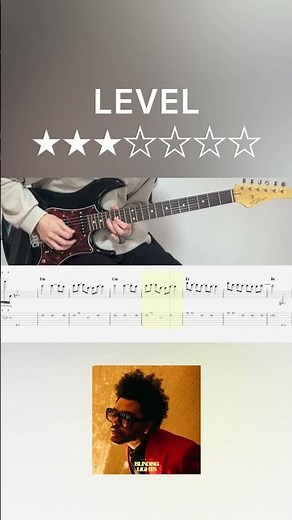The Weeknd - Blinding Lights (guitar cover with tabs & chords)