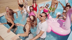 Group Friends Singers Summer Pool Party Stock Footage Video (100% Royalty-free) 3472366397 | Shutterstock