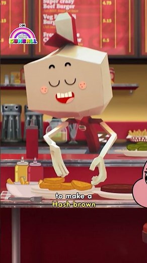 Literally eating our Daddy issues 🥹🍖🍔🍟🥐🍕 #CartoonNetwork #TheAmazingWorldofGumball