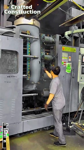 High-Precision Plastic Blow Molding Machine in Action – Industrial Manufacturing Process