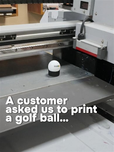 Can our 6090 flatbed printer handle golf ball printing? Let’s test it.#locorprinter #uvprinting #uvflatbedprinter #golfball #testing #custommademade