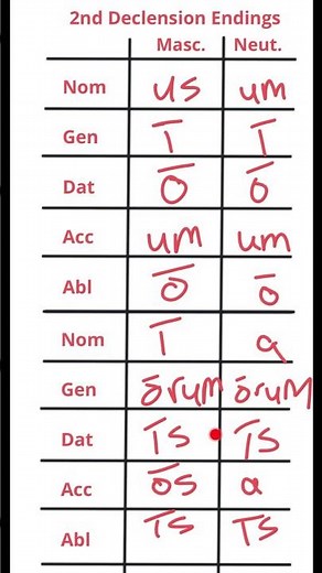 2nd Declension Latin Endings Song #latinlanguage #latin #foreignlanguage #languagelearning