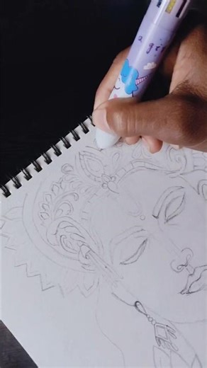 krishna ji ki mukut drawing for clour pen 🖊️ #shorts #viral #trading #shorts feed #Krishna drawing