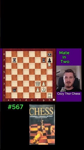 Checkmate in 2 Moves! Laszlo Polgar’s Puzzle #567♟️ #chess