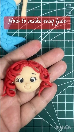 How to make cute fondant face #cake #fondanttoppers #fondanttutorial #art #shorts