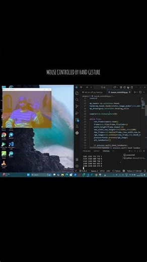 Controlling Mouse from Hand Gesture 🙌 #arduino #control #laptop #computervision