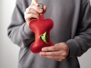 Dog Poop Bag Holder, Dog Waste Bag Holder, Leather Dog Poop Bag Dispenser, Dog Waste Bag Dispenser, Bone Shaped Poop Bag Holder, Boneshaped - Etsy