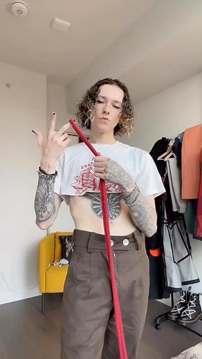 Alexander | Shibari rope belt tutorial using devil red shibari rope available through my brand #shibari #shibarirope #shibariart #artist #darkfashion... | Instagram