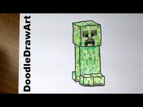 Drawing: How To Draw a Minecraft Creeper - Super Easy - Step by Step easiest way