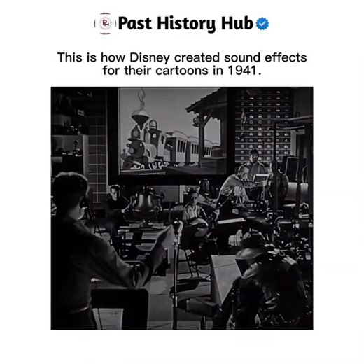 PastHistoryHub on Instagram: "‎1941, Disney’s sound department was a place of pure creativity. Every noise, from a character’s footsteps to a thunderstorm, was crafted by hand using clever techniques and props. Artists used coconut shells for horse hooves, balloons for stretching sounds, and even real instruments to match the rhythm of the animation. These effects were timed perfectly to each frame, creating that signature Disney charm audiences loved. Back then, there were no digital tools, onl
