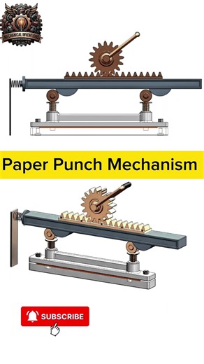 Satisfying Paper Punch Mechanism ⚙️ #Engineering #howitworks