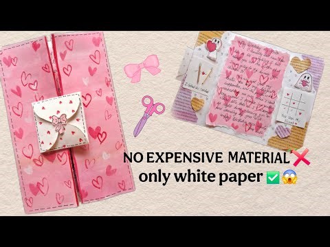 Only White Paper 😱 DIY Card || No Budget Handmade Gift Idea 💌 || tutorial ||
