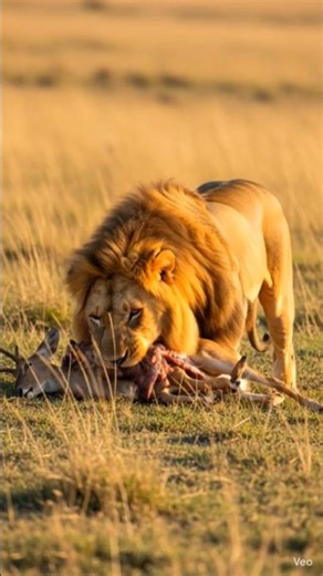 "Hunting Lion Chasing Deer | Wild Savannah Action Scene | 4K Wildlife Short"