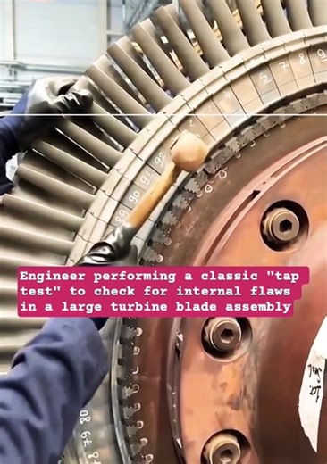 Testing a Turbine Blade for Cracks #turbine #blade #testing #shorts