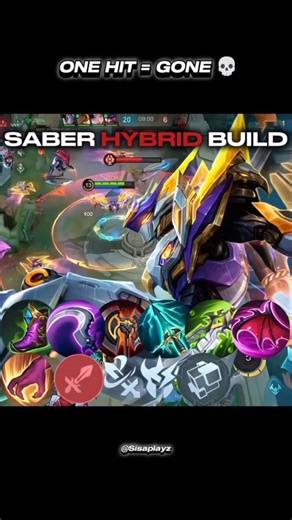 SABER HYBRID BUILD 😱 ONE HIT = INSTANT DELETE?! | MLBB