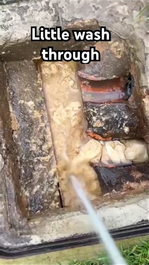 Satisfying drainage #foryou #plumbing #drainage #stormdrain #satisfying #uncloggingdrains