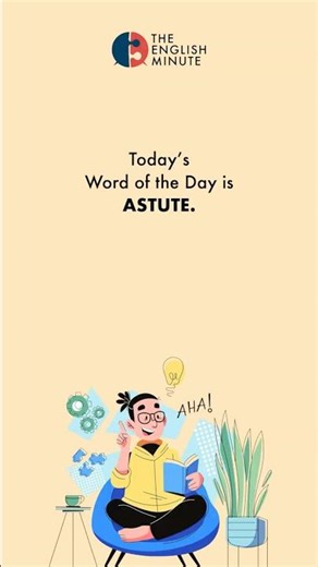 Word of the Day | Astute | Learn English Daily | Speak English Confidently #englishdaily #shorts