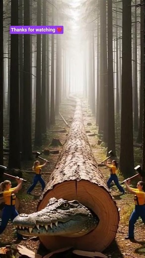 Crocodile Saved from Giant Wood Log | Wildlife Rescue Mission