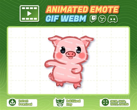 Animated Dancing Pig Emote | Funny Stream GIF for Twitch, Discord (instant Download) - Etsy