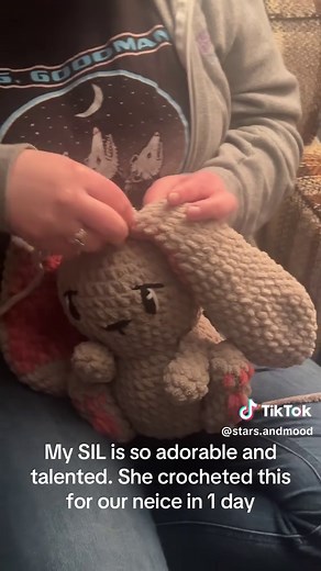 Trying to laund Julia’s stuffed animal business’ #fy #crochet #easter #bunny