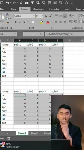 Excel CTRL+ENTER Trick – Fill Random Data in 1 Click!