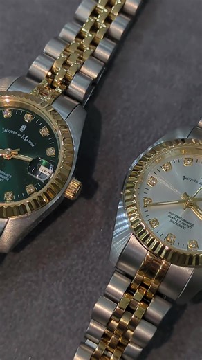 Two-Tone Swiss Watches: Elegant Crystal Designs