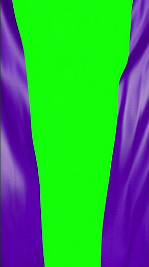 Curtain opening green screen