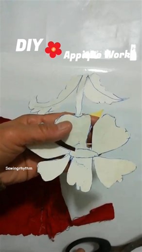 Appique Work ❤️#diy #sewing #embroidery #handbroidery #patchwork #handmade #sewingrhythm #shorts #yt