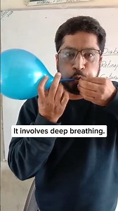 "Blowing balloons:Lung exercise" #lungs