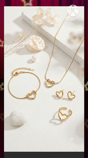 Beautiful Heart Jewelry Set for Every Occasion|full combo set #style #youtubeshorts #yt #jwellery0