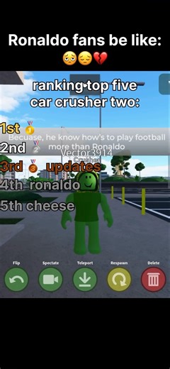 top five car crusher 2 #fypシ #roblox #memes #funny #carcrusher2