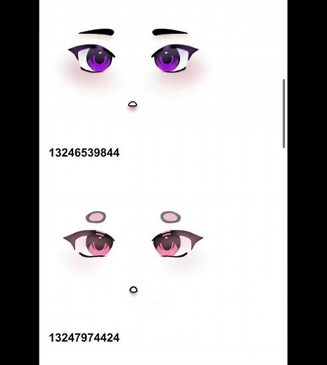 TPN RP FACE CODES!!!