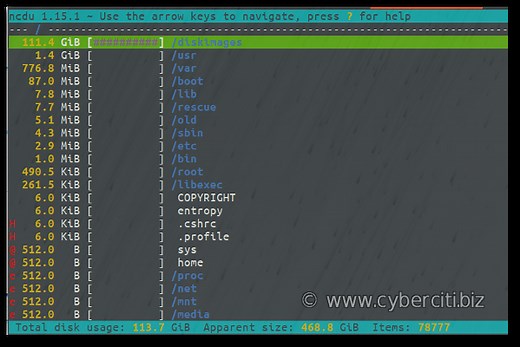 How to install ncdu on Linux / Unix to see disk usage