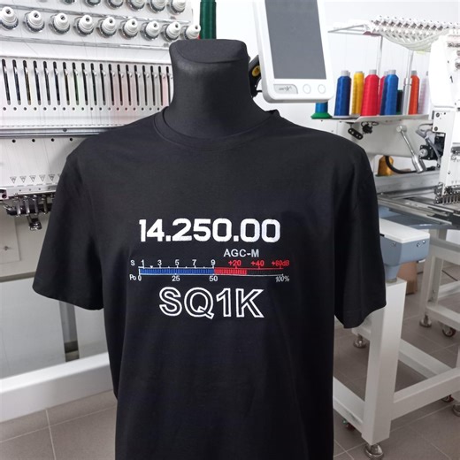 Personalized Embroidered Digital S-meter T-shirt: Amateur Radio Callsign - Etsy