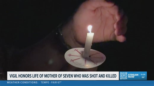 Candlelight vigil honors Mesa mother of 7 killed in shooting